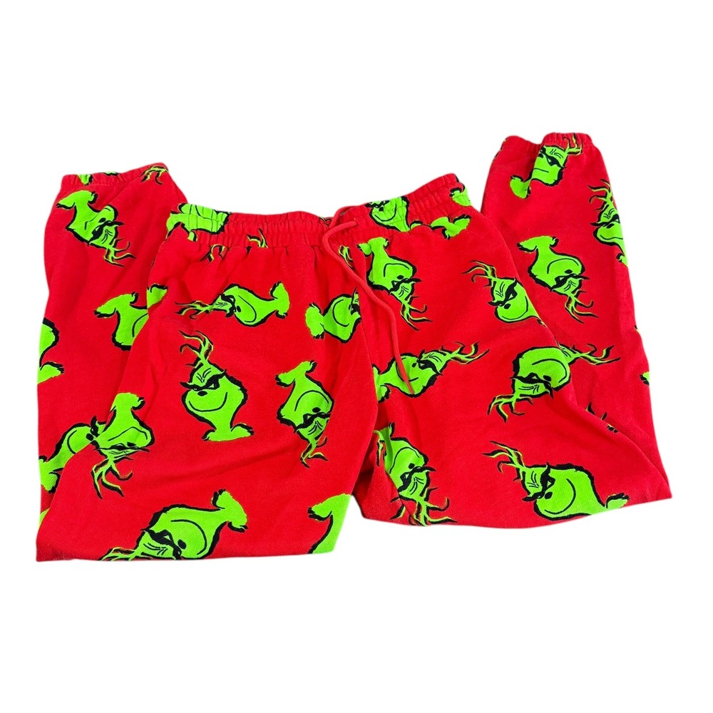 Grinch Forever 21 Dr. Suess Womens "M" Pre-Owned Joggers Sweatpants Lounge Pants